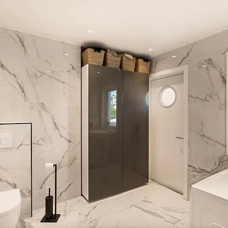 Lille Luxury Moderne Med Stor Uteplass, Utekjokken Og Pergola בית נופש ברגן